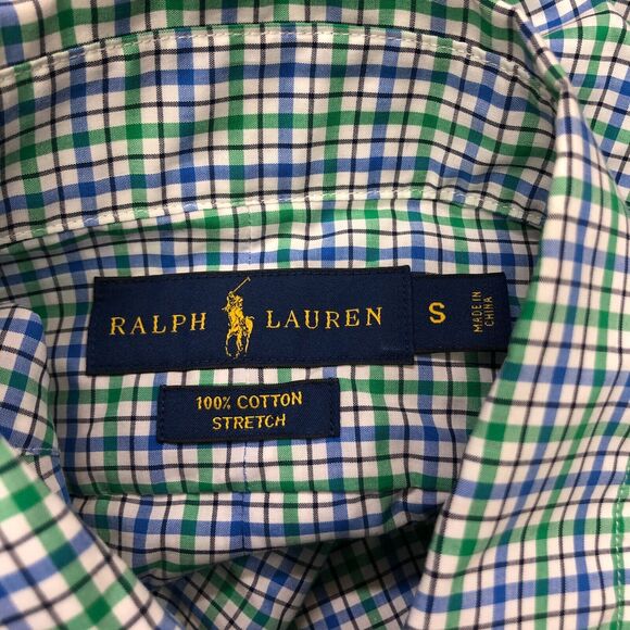 Ralph Lauren Men Long Sleeve Button Up Shirt Size Small Plaid Stretch B262 -23 - Picture 7 of 14